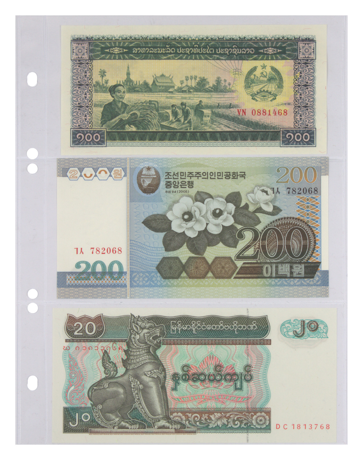 Kleine Ersatzblätter für ETB, Postkarten und Banknoten