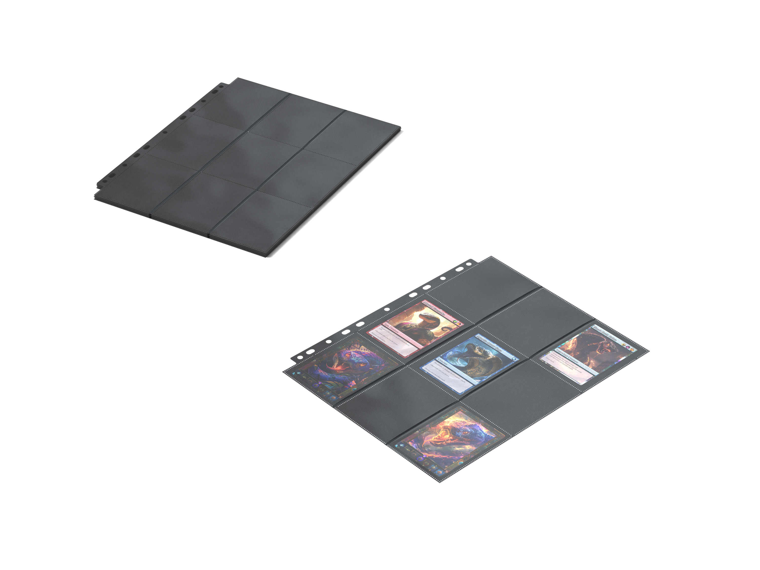 Premium 18 Pocket Pages Side Loading Black Kobra Collect