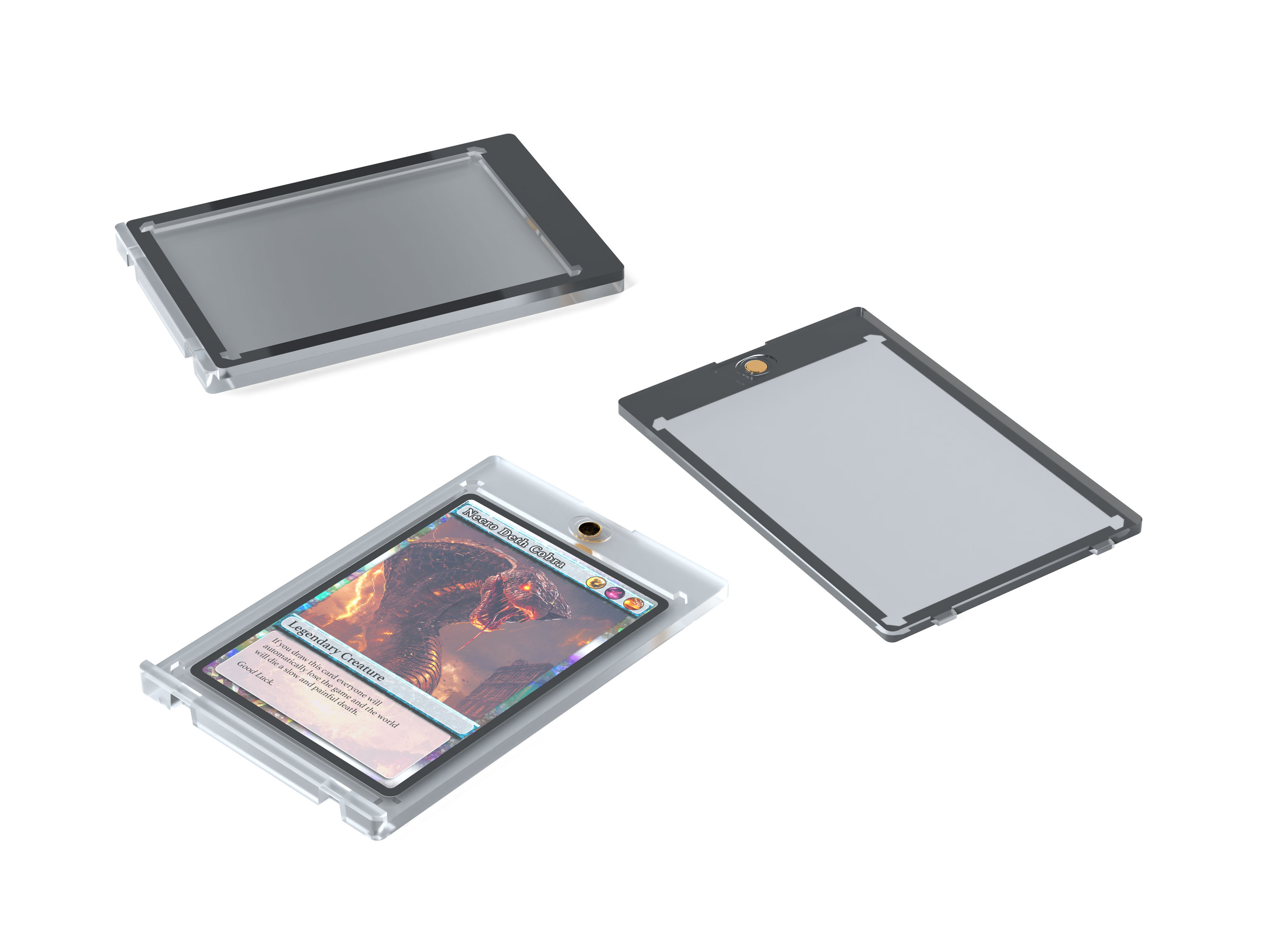 1 Card Magnetic Holder Black Border Kobra Collect