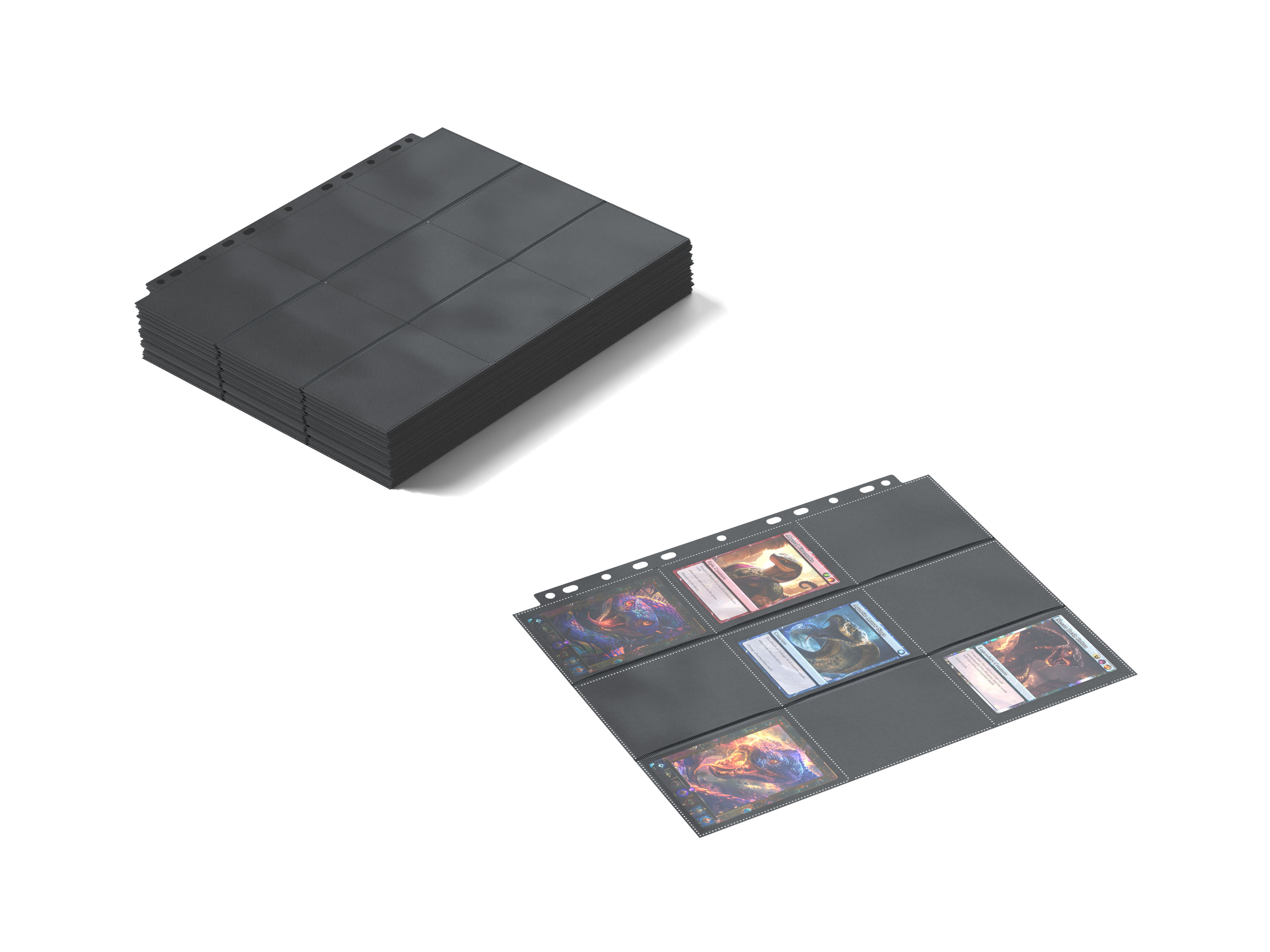 Premium 18 Pocket Pages Side Loading Black Kobra Collect