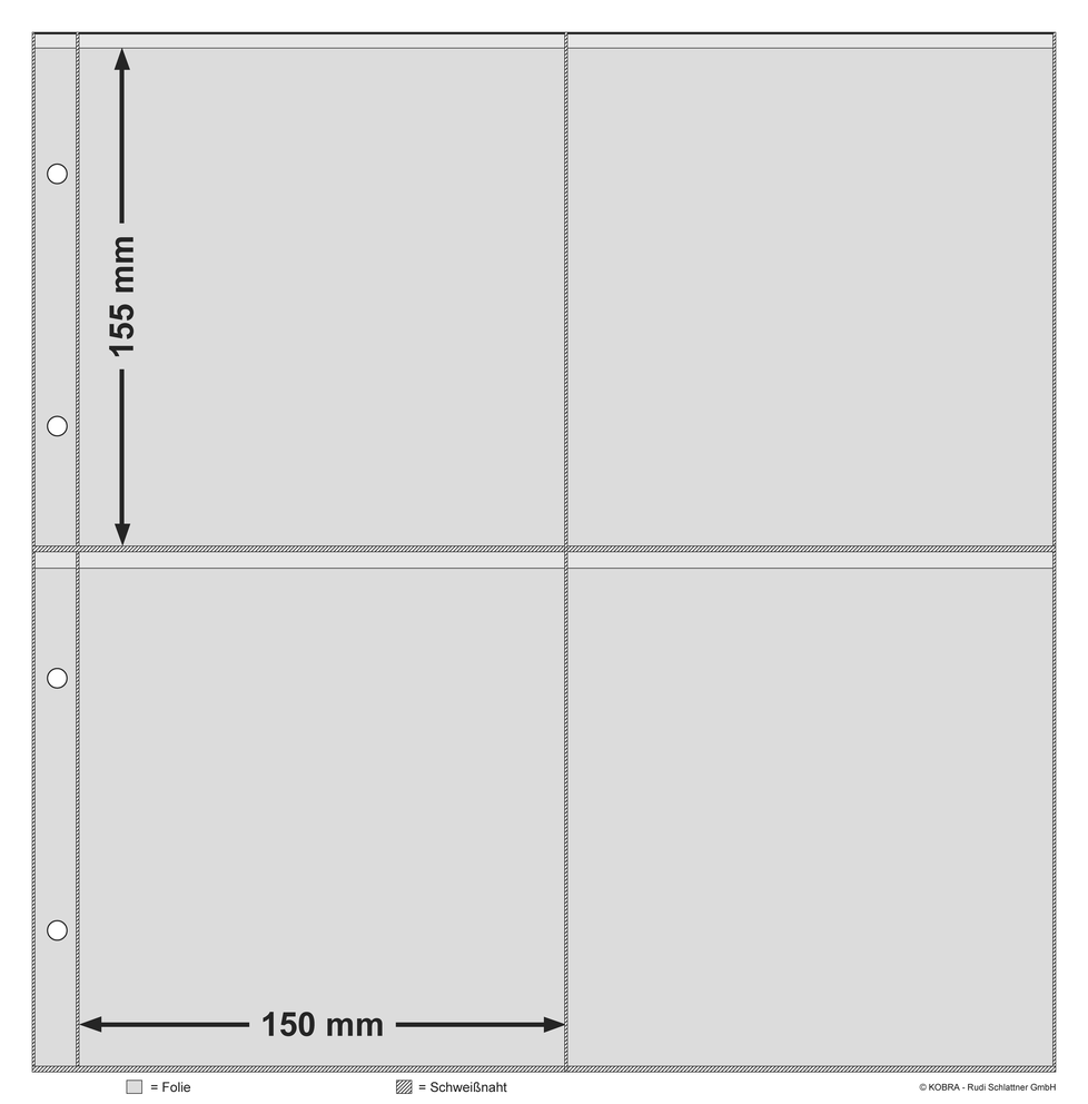 Einsteckblätter kleineres Format (325x330 mm)