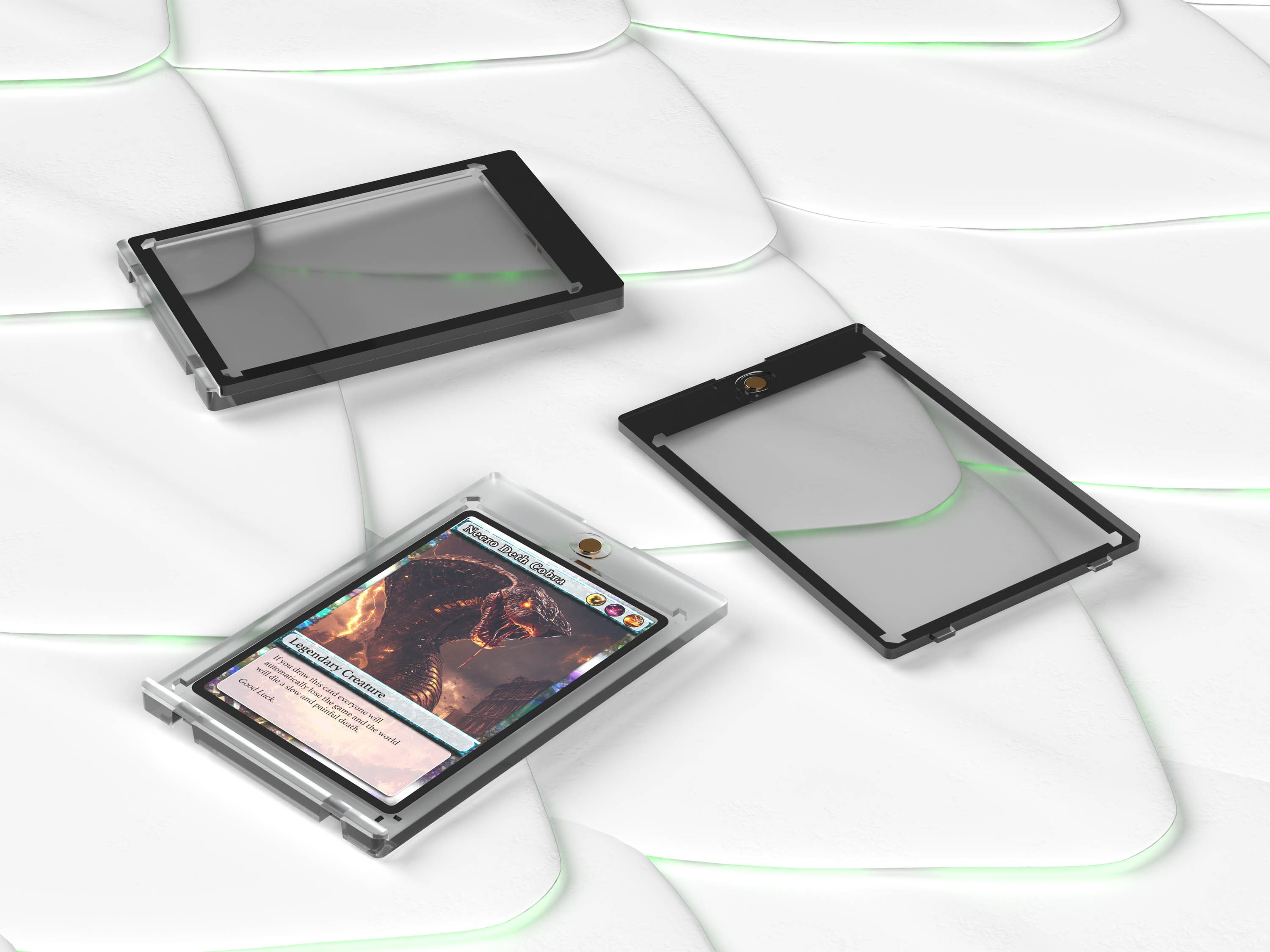 1 Card Magnetic Holder Black Border Kobra Collect