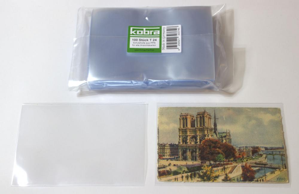 T76 100x KOBRA-Postkartenhüllen 107 x 150 mm Nr 