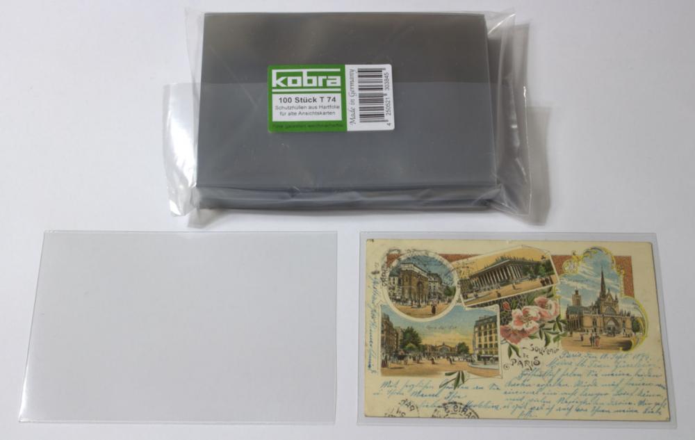 95 x 145 mm Nr T12 dünn 100x KOBRA-Postkartenhüllen 