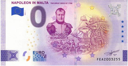 0 Euro Steamboat Willie Malta Souvenir Banknote 