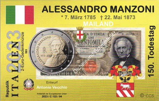 150. Todestag Alesandro Manzoni 
