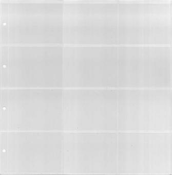 Einsteckblätter kleineres Format (325x330 mm) mit 12 Taschen für Sammelkarten (quer)