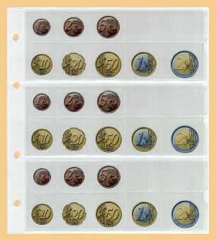 Zwischenblatt für kleine Euro-Münzblätter 