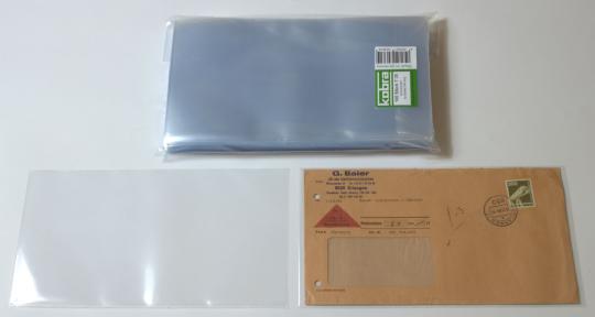 Schutzhüllen für größere lange Briefe Packung mit 100 Hüllen