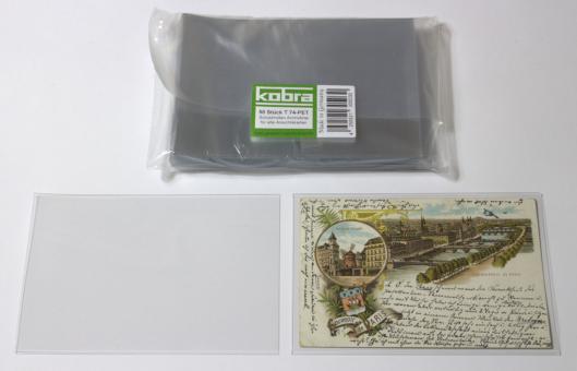 Schutzhüllen für alte Ansichtskarten aus Archivfolie Packung mit 50 Hüllen
