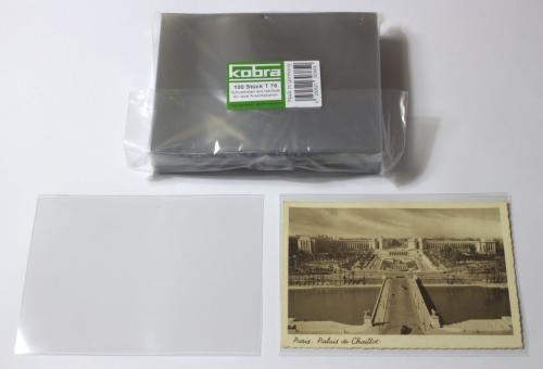 Schutzhüllen für neue Ansichtskarten DIN A6 aus Hartfolie Packung mit 100 Hüllen