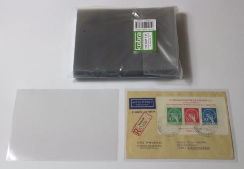 Schutzhüllen für normale Briefe DIN C6 aus Hartfolie Packung mit 100 Hüllen