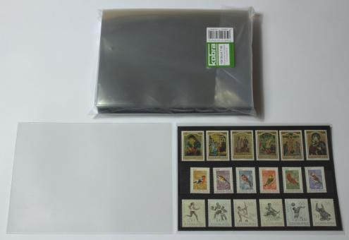 Schutzhüllen für Einsteckkarten und ETBs DIN A5 aus Hartfolie Packung mit 100 Hüllen